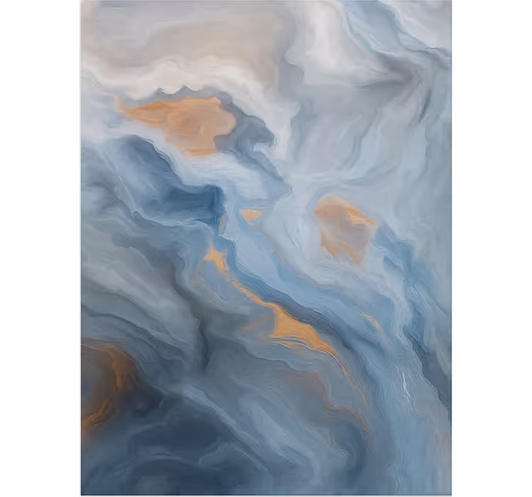 Marble wallpaper in amber-blue hues - TenStickers