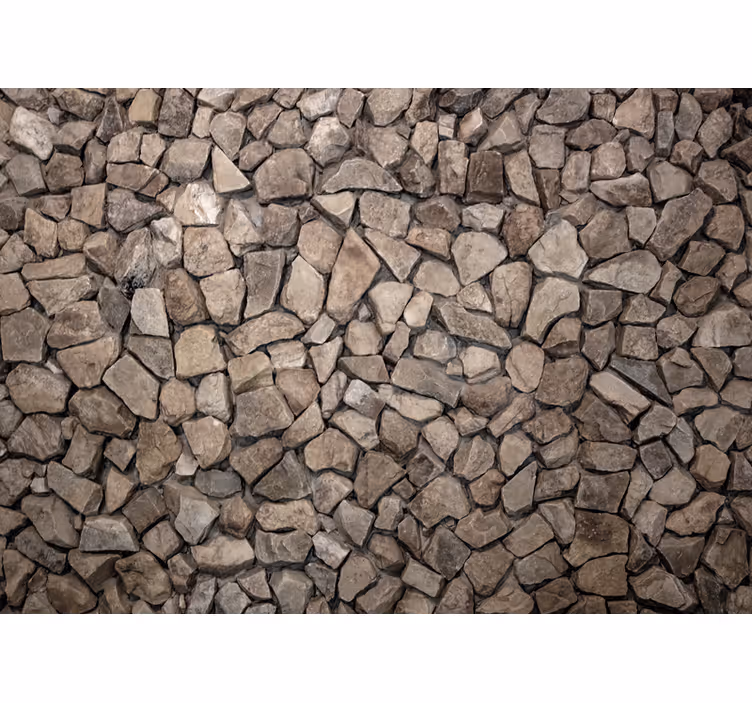 Stone effect wallpaper rustic style 3d stones - TenStickers