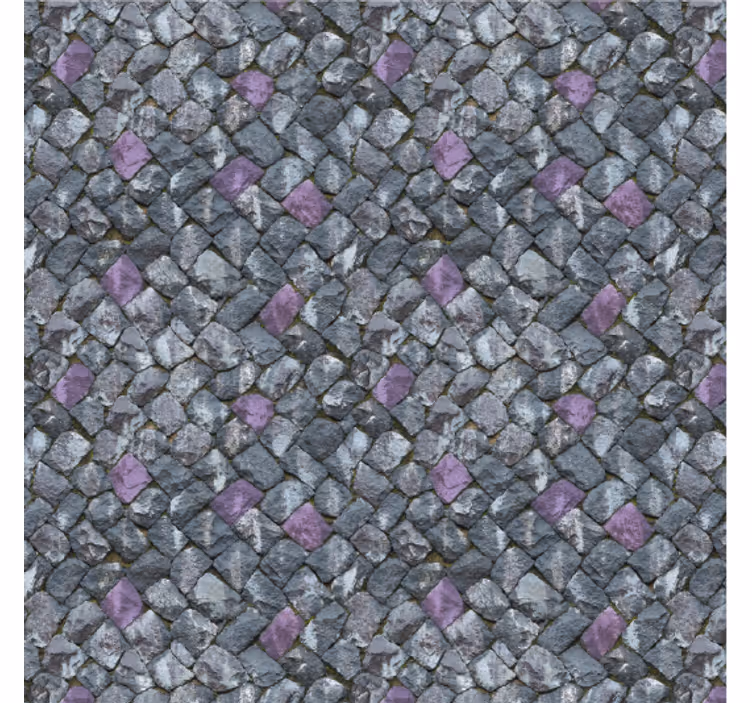 Stone effect wallpaper kawaii style irregular stones - TenStickers