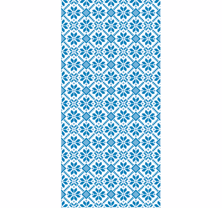 Tile effect wallpaper blue tile pattern - TenStickers