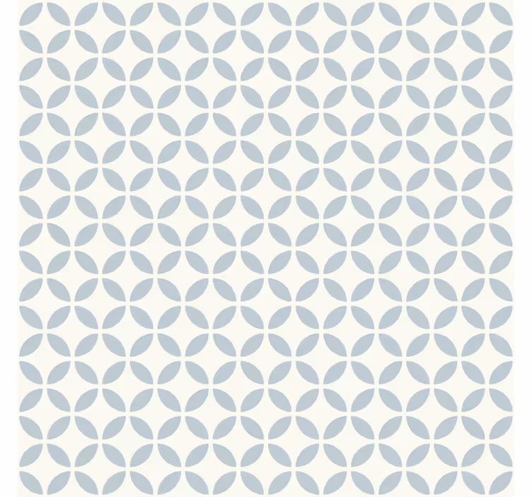 Tile effect wallpaper with circular pattern design - TenStickers