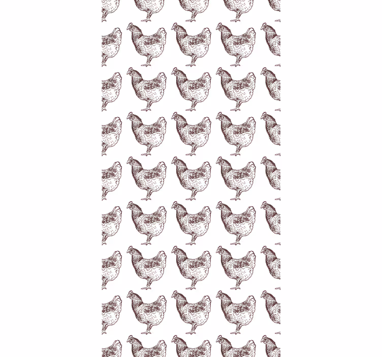 Kids wallpaper original chicken design - TenStickers