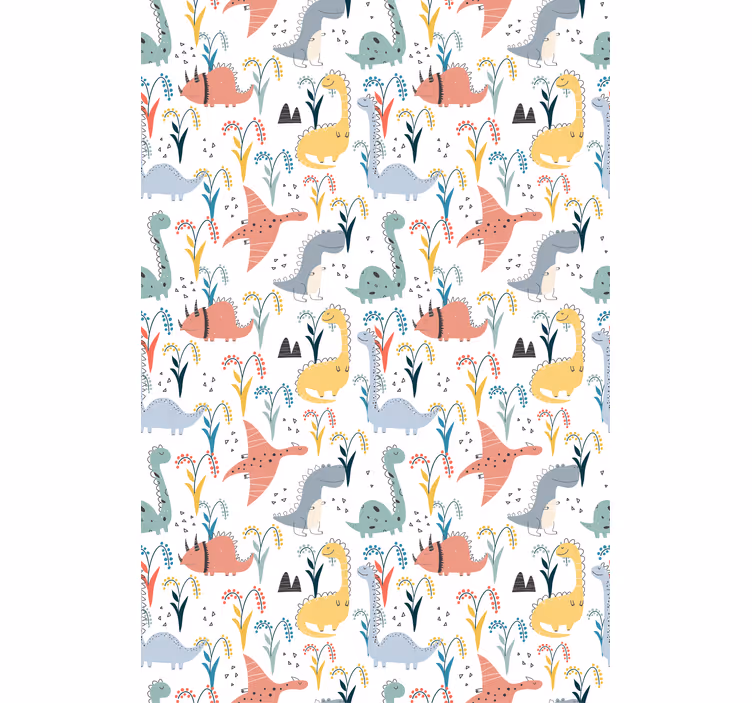 Kids wallpaper scandinavian colorful design - TenStickers