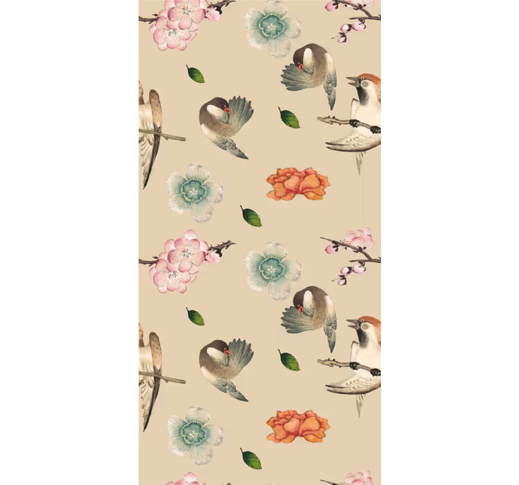 Kids wallpaper beautiful bird duck-egg design - TenStickers
