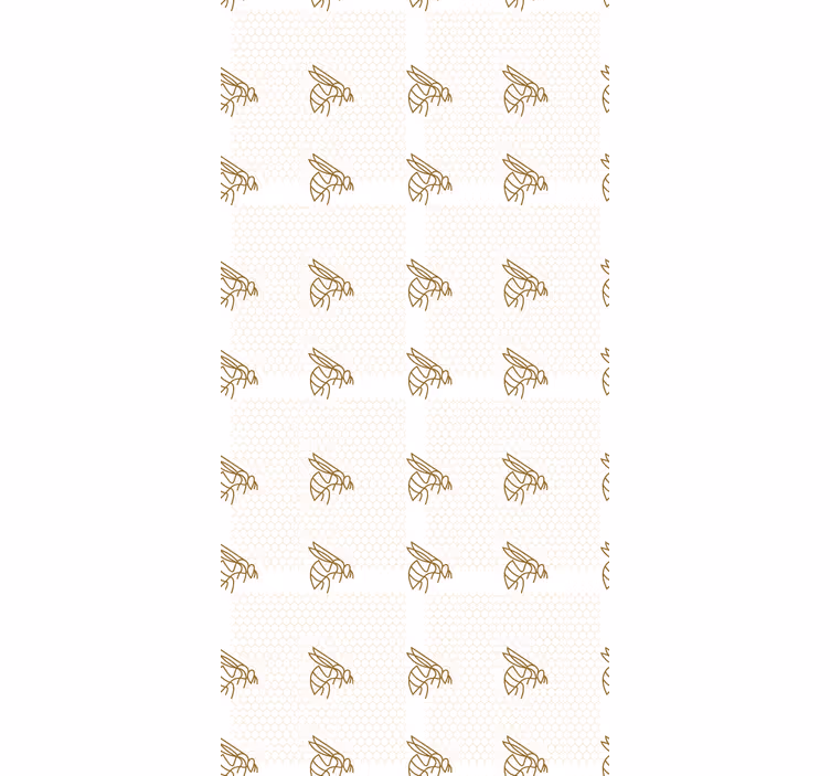 Kids wallpaper elegant bee illustration - TenStickers