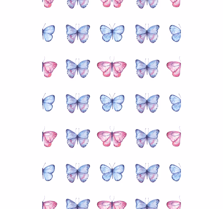 Kids wallpaper blue and pink wings - TenStickers