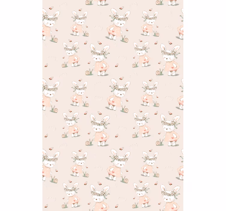 Kids wallpaper cute bunny designs - TenStickers