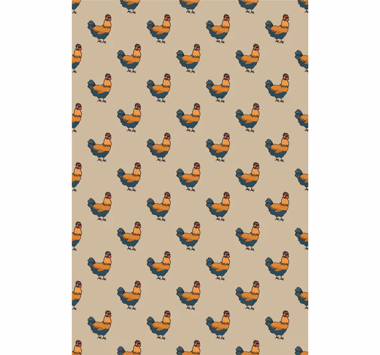 Kids wallpaper charming rooster design - TenStickers
