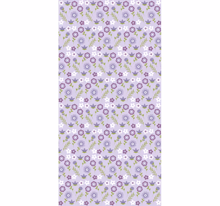 Hallway wallpaper floral pattern harmony - TenStickers