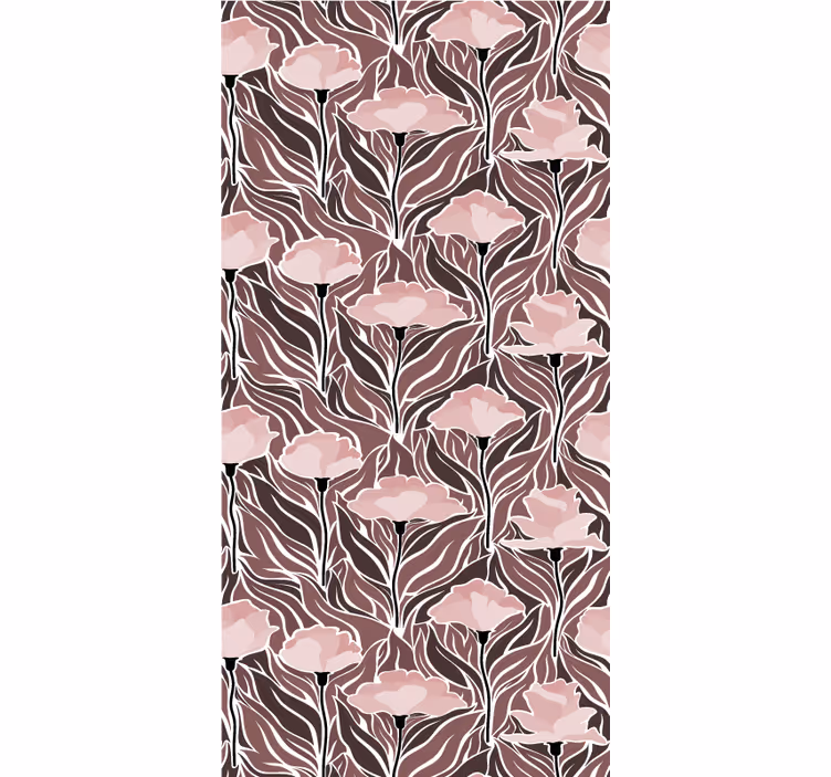 Hallway wallpaper with elegant beige patterns - TenStickers