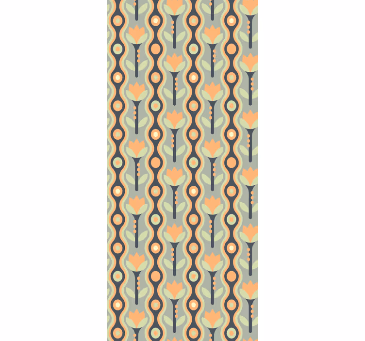 Hallway wallpaper abstract petal design - TenStickers