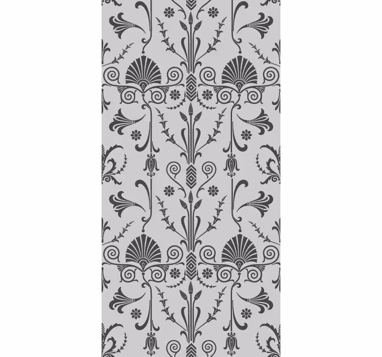 Hallway wallpaper graceful botanical arrangements - TenStickers