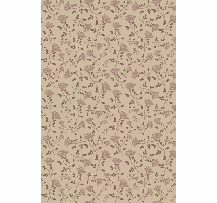 Hallway wallpaper with delicate botanical touches - TenStickers