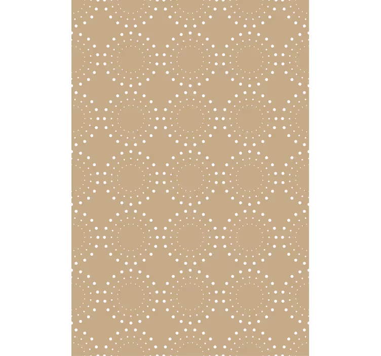 Scandinavian wallpaper light beige background white circles - TenStickers
