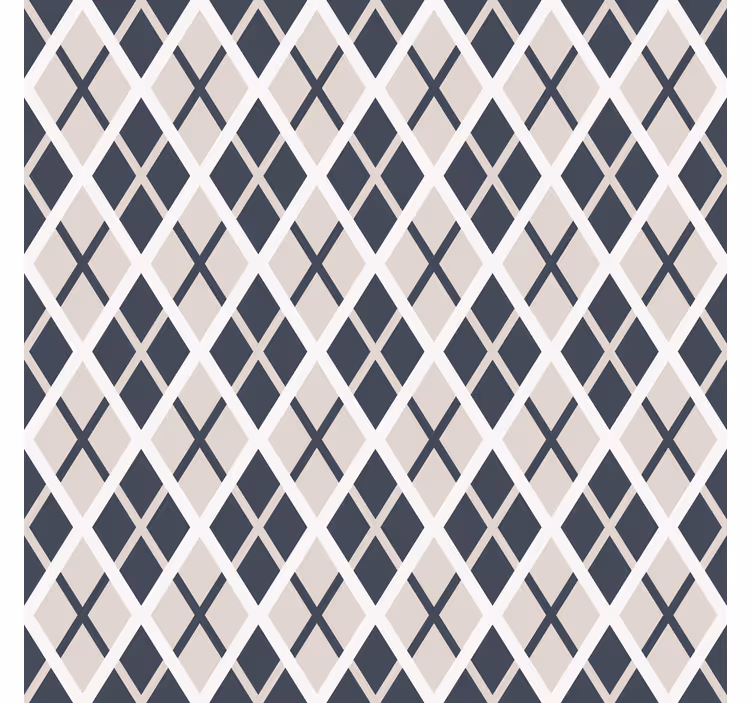 Scandinavian wallpaper rhombus pattern - TenStickers