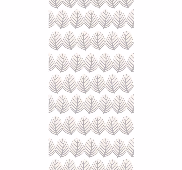 Scandinavian wallpaper grey leaf pattern design - TenStickers