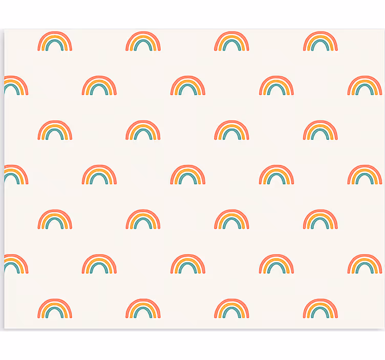 Scandinavian wallpaper colourful cascading rainbows - TenStickers