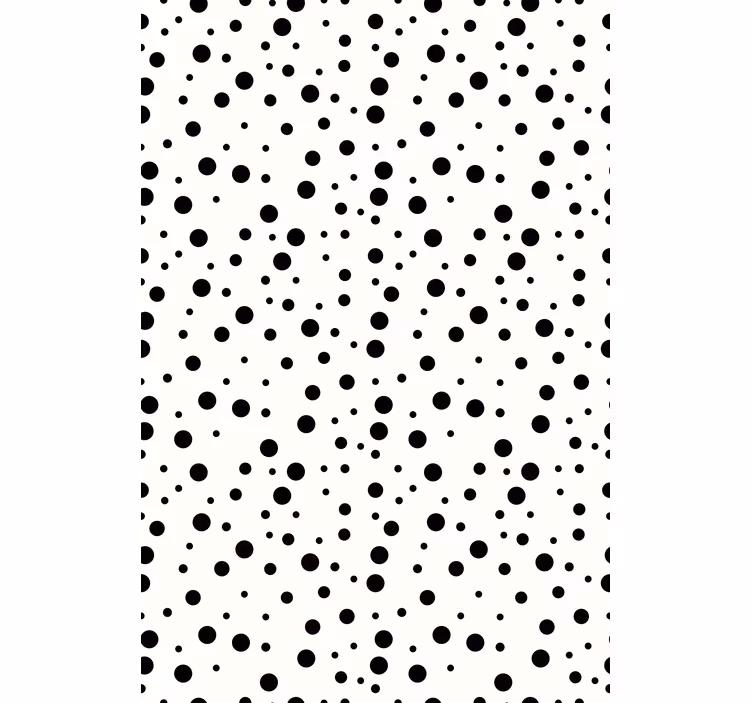 Textured wallpaper black polka dots - TenStickers