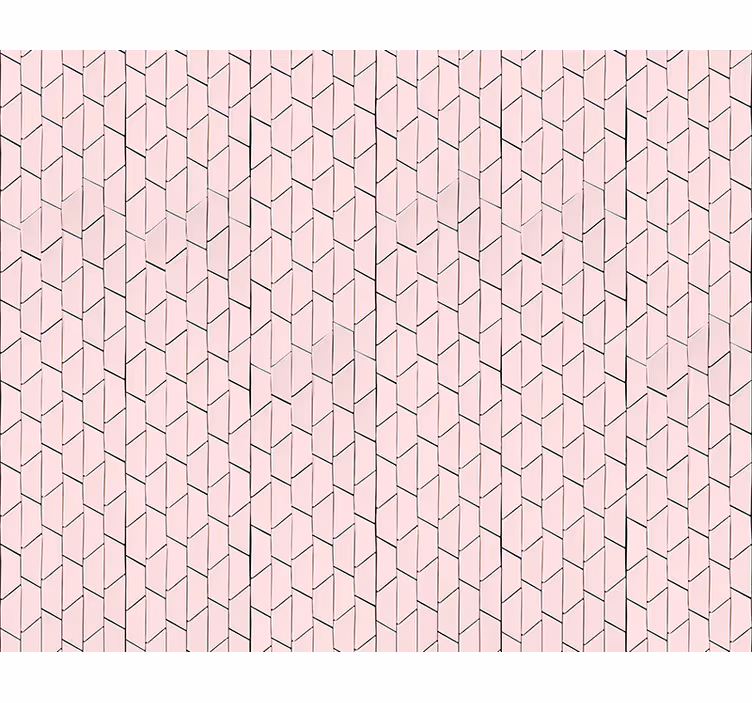 Textured wallpaper with pink geometric pattern - TenStickers
