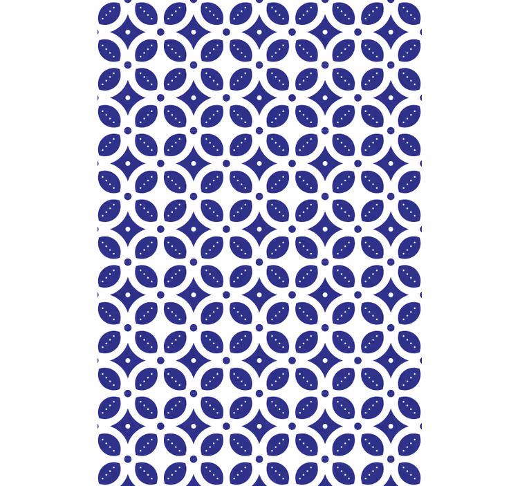 Living room wallpaper with geometric pattern overlay - TenStickers
