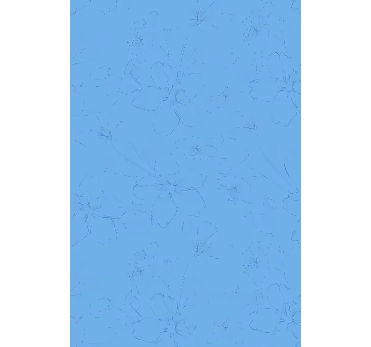 Living room wallpaper with botanical design - TenStickers