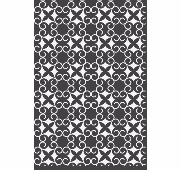 Living room wallpaper elegant patterned rug - TenStickers