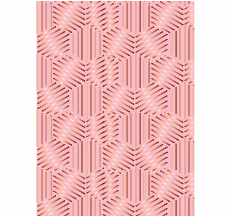 Living room wallpaper geometric design layout - TenStickers