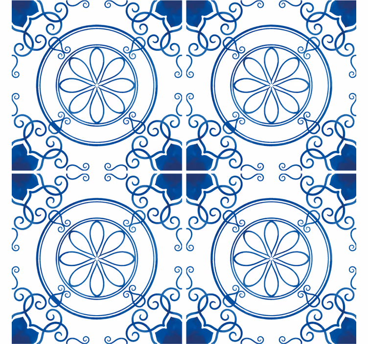 Tile effect wallpaper memories from greece - TenStickers