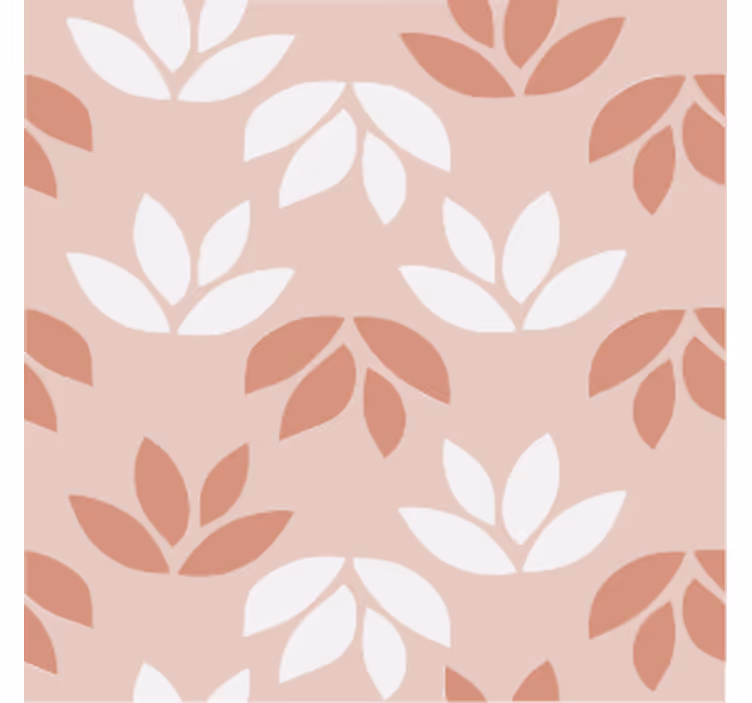 Vintage wallpaper rose floral leaf pink coaster - TenStickers