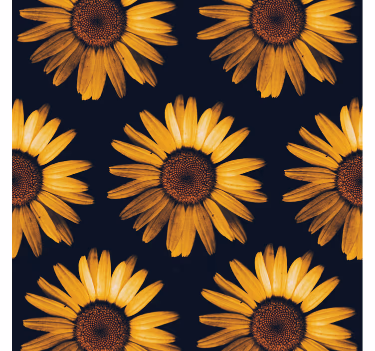 Flower wallpaper yellow sunflower print - TenStickers