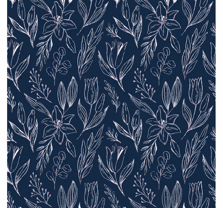 Flower wallpaper lilies seamless pattern design - TenStickers