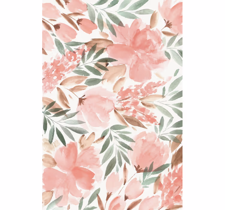 Flower wallpaper blooming blossoms - TenStickers