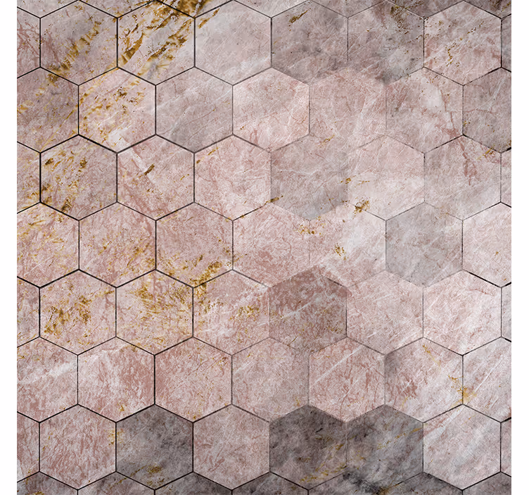 Vintage wallpaper hexagonal pattern ombre effect - TenStickers