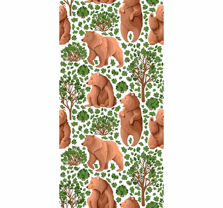Tree wallpaper with wildlife - TenStickers