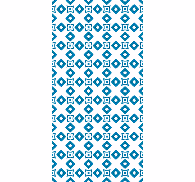 Kitchen wallpaper geometric blue design - TenStickers