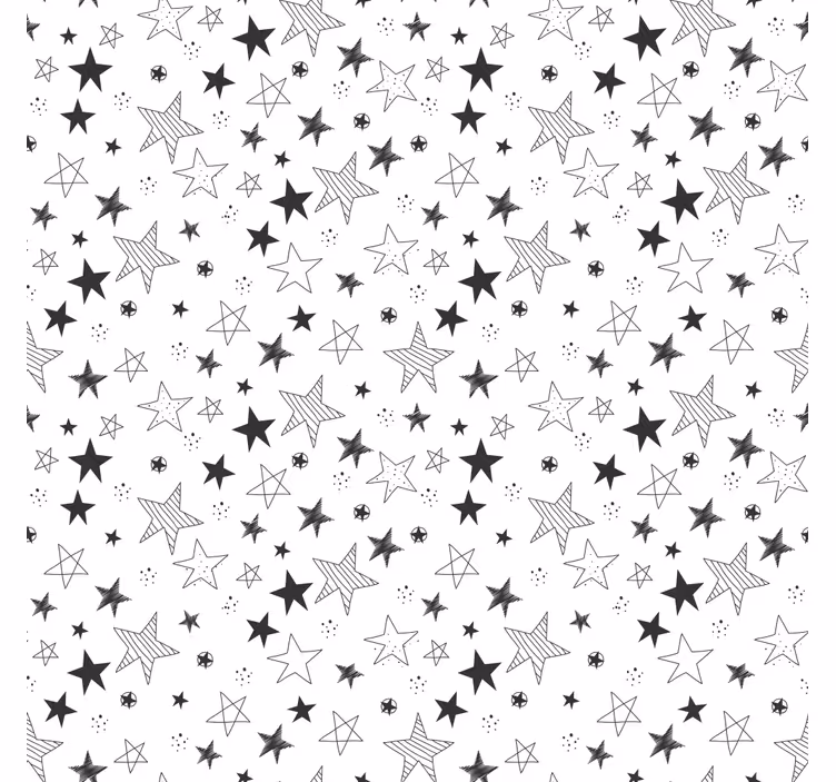 Modern wallpaper dots and stars - TenStickers