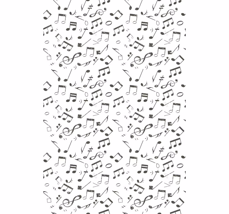 Kids wallpaper musical notes flow - TenStickers