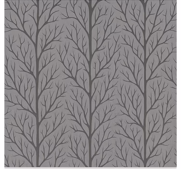 Dining room wallpaper grey forest trees - TenStickers