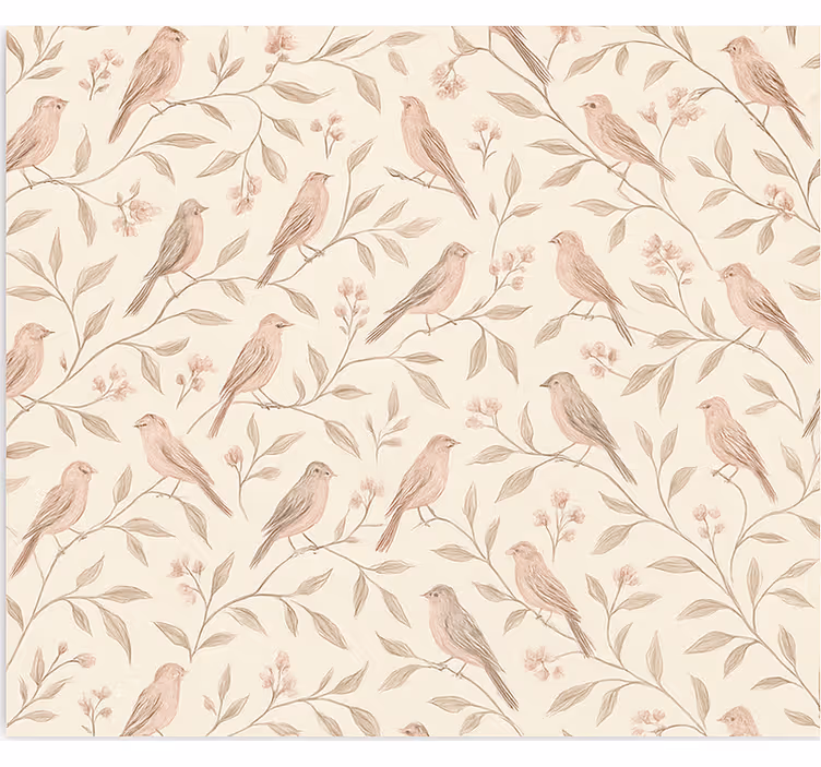 Teenagers wallpaper vintage bird trail - TenStickers