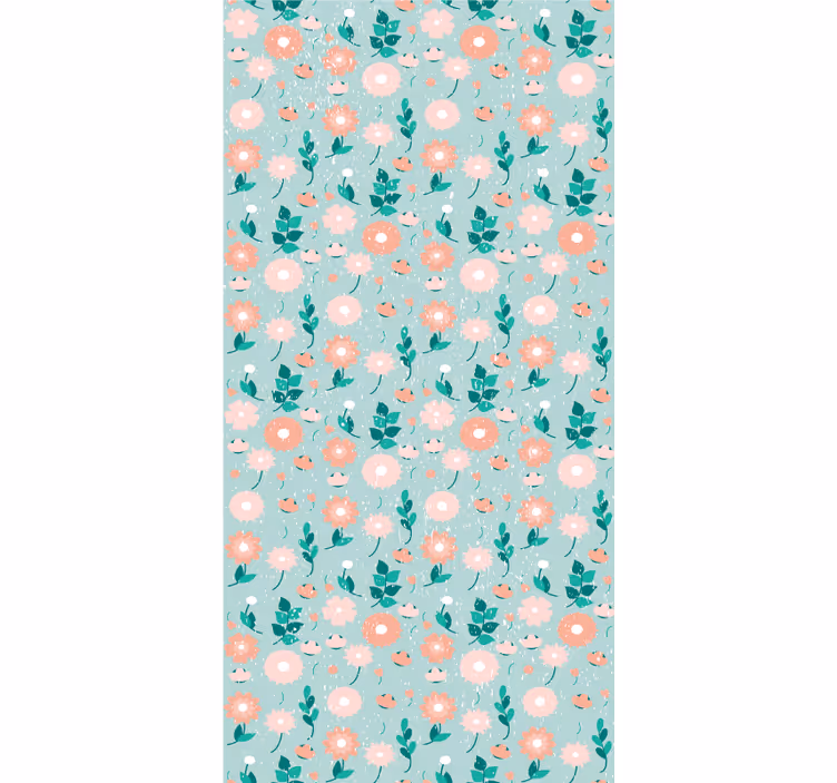 Teenagers wallpaper peach-colored blossoms - TenStickers