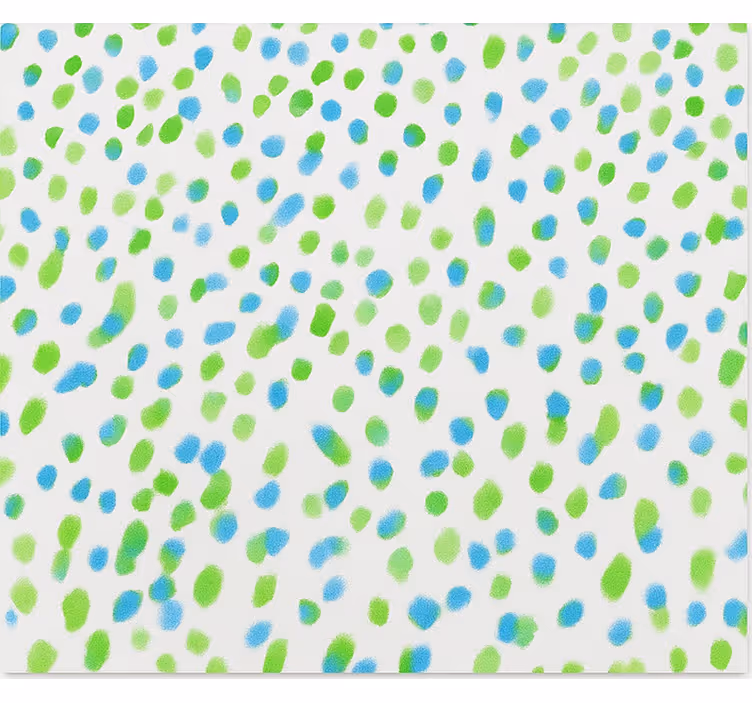 Teenagers wallpaper in blue and green dots - TenStickers