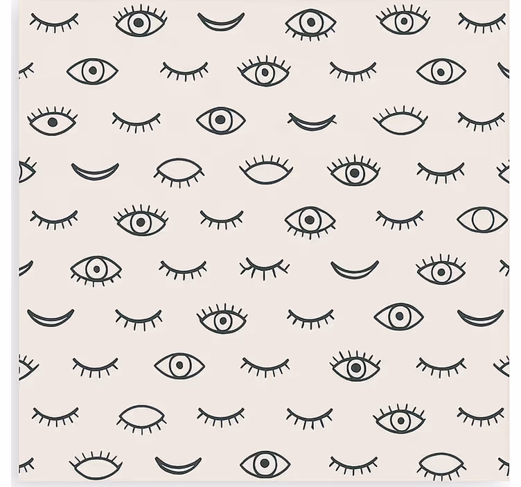 Teenagers wallpaper eyelash eye design - TenStickers