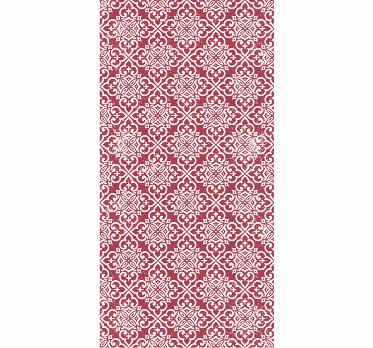 Kitchen wallpaper in moroccan red - TenStickers