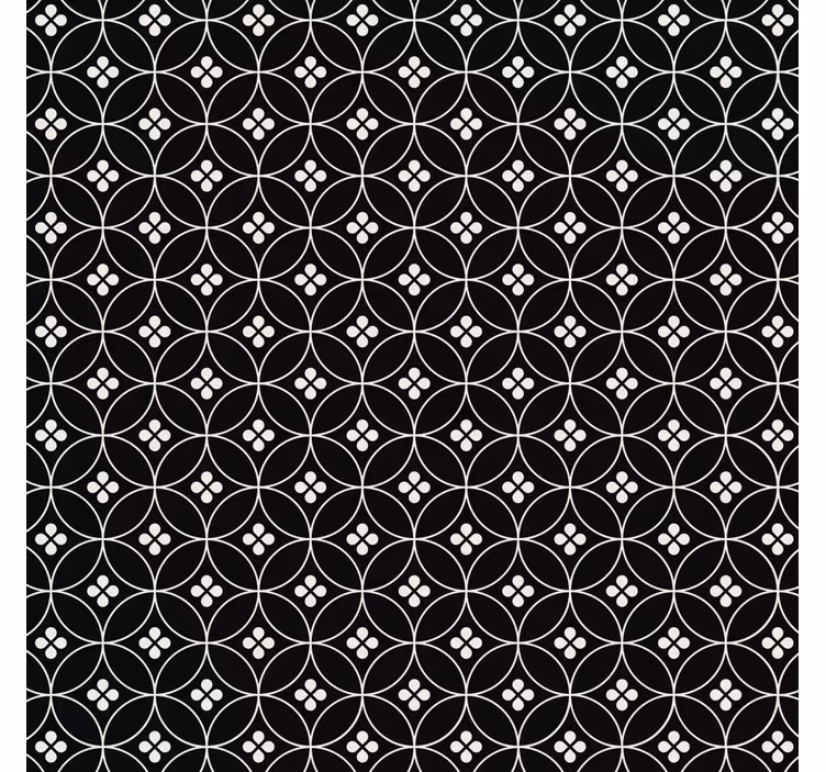 Kitchen wallpaper flower tiles - TenStickers