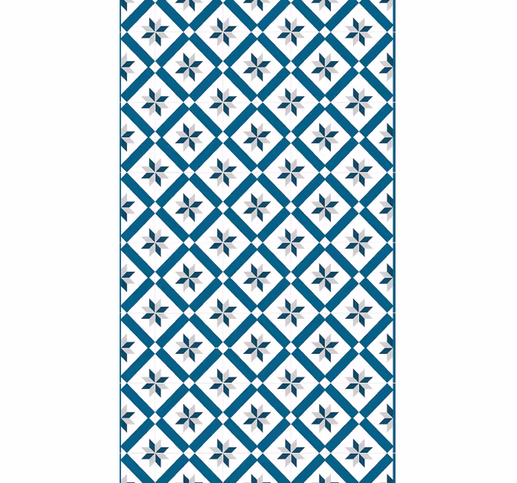 Kitchen wallpaper hydraulic blue - TenStickers