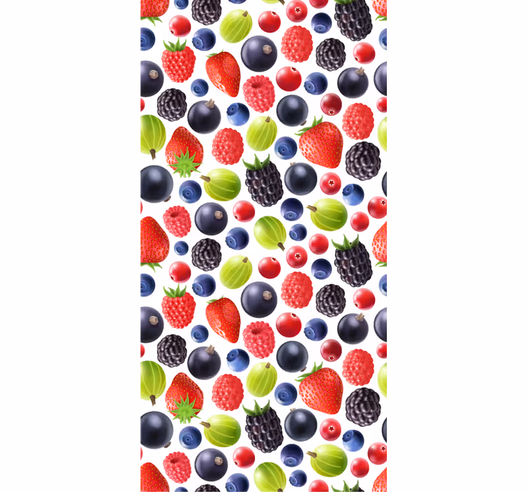 Berry collection kitchen wallpaper - TenStickers
