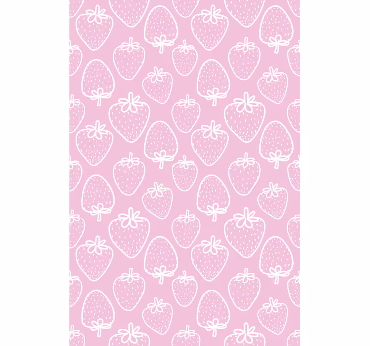 Kitchen wallpaper strawberry pattern - TenStickers