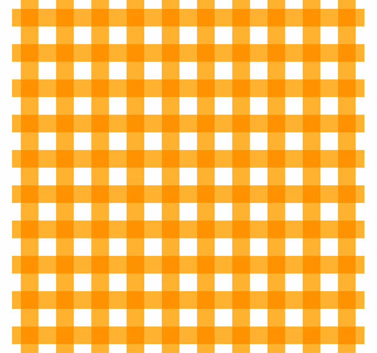 Kitchen wallpaper with orange checkered motif - TenStickers