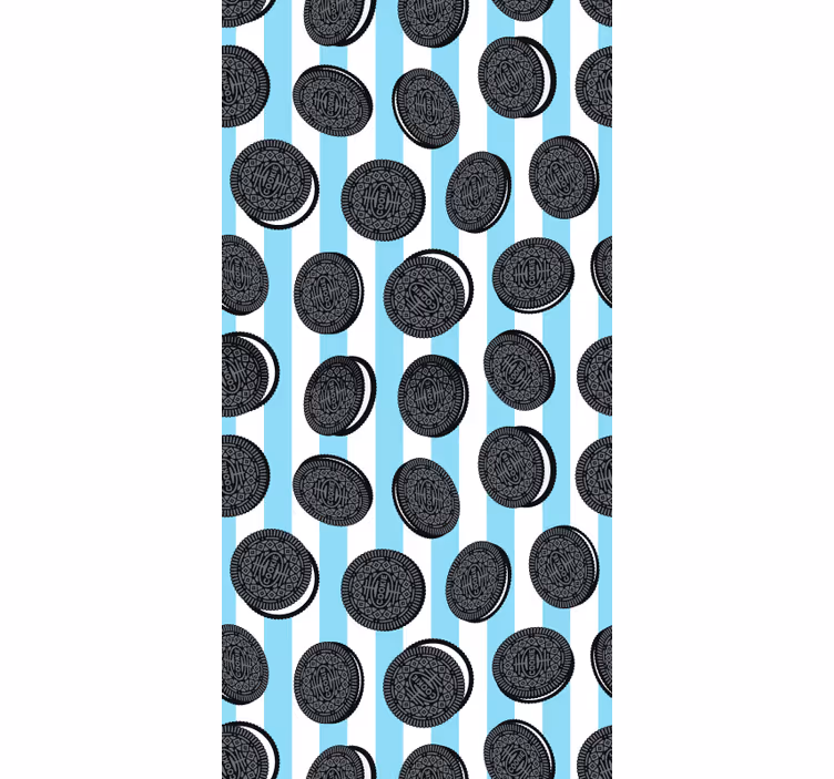 Kitchen wallpaper oreo striped design - TenStickers