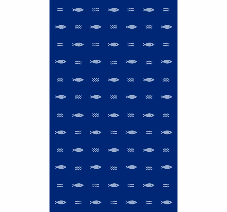 Bathroom wallpaper fish pattern design bathmat - TenStickers